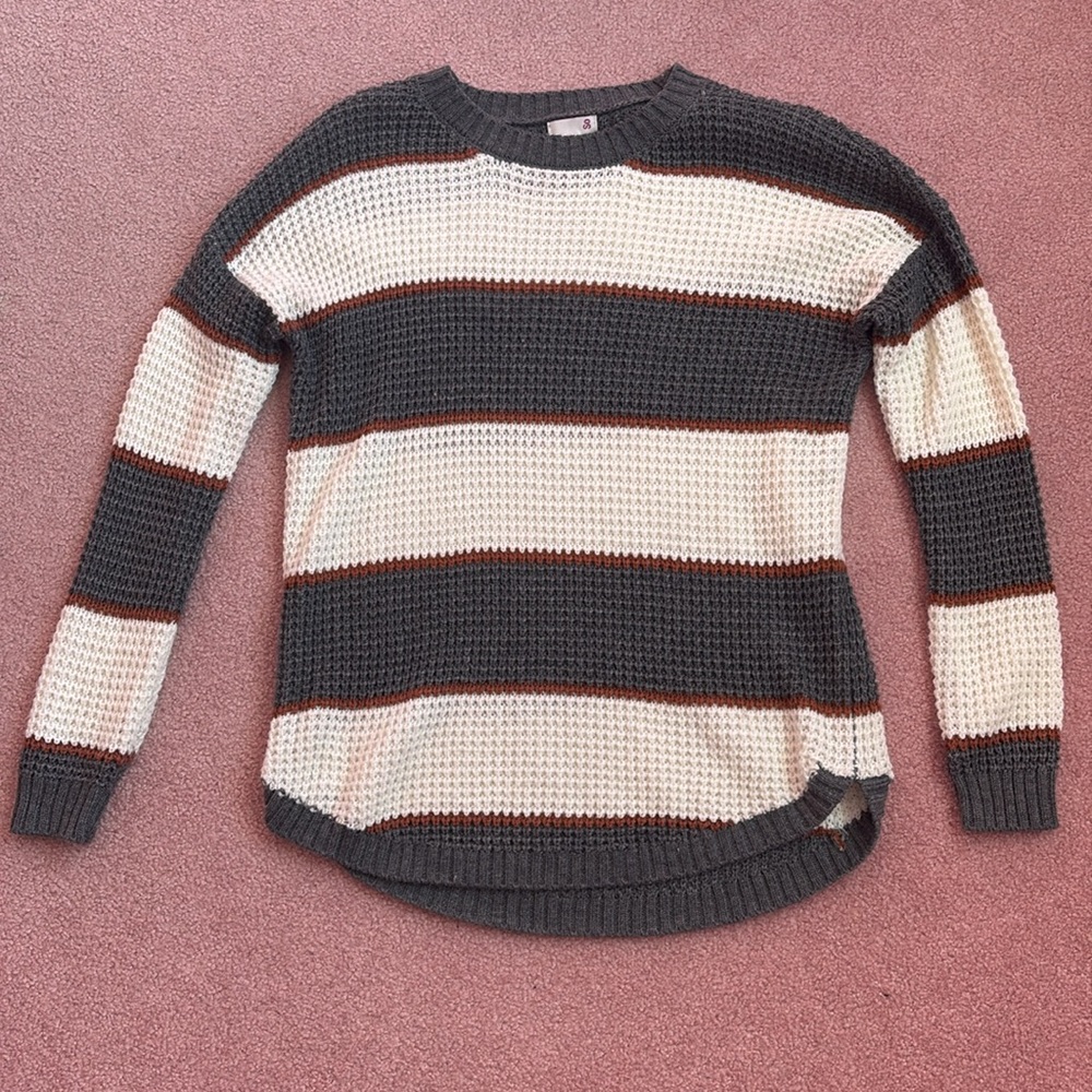 SO Striped Sweater Size Large